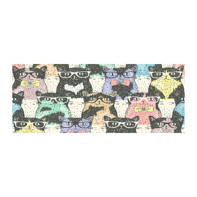 Pintura en acrílico horizontal Gatos con gafas
