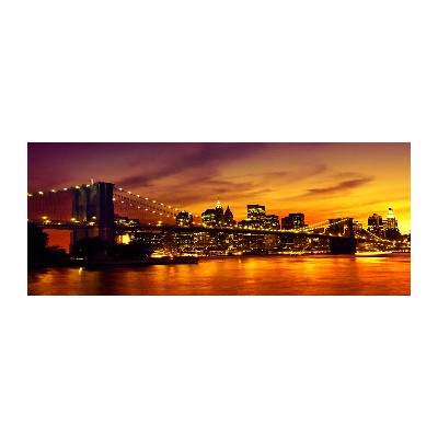 Pintura en acrílico horizontal Puente de Brooklyn