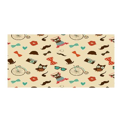 Foto en metacrilato horizontal Búhos hipster