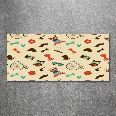 Foto en metacrilato horizontal Búhos hipster