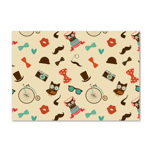 Foto en metacrilato horizontal Búhos hipster