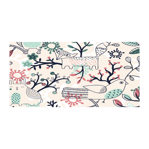 Cuadro metacrilato horizontal Animales y flores