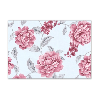 Cuadro acrílico horizontal Peonías