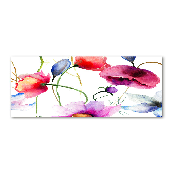 Pintura en acrílico horizontal Amapolas