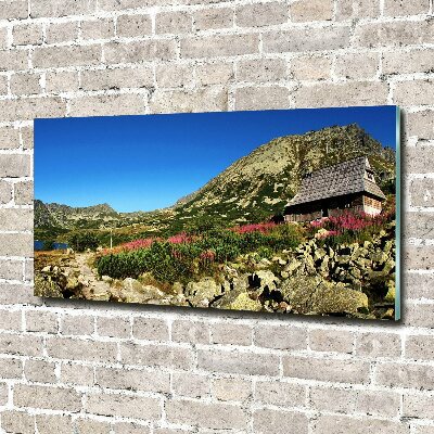Cuadro metacrilato horizontal Cabaña de pastor en el valle