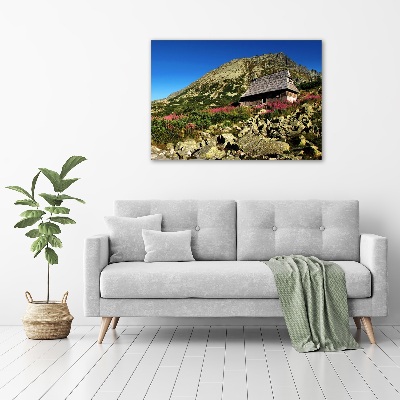 Cuadro metacrilato horizontal Cabaña de pastor en el valle