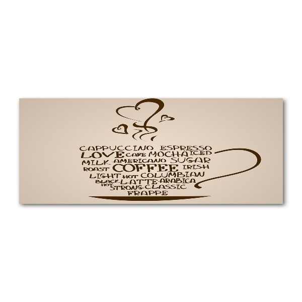 Cuadro acrílico horizontal Una taza de café