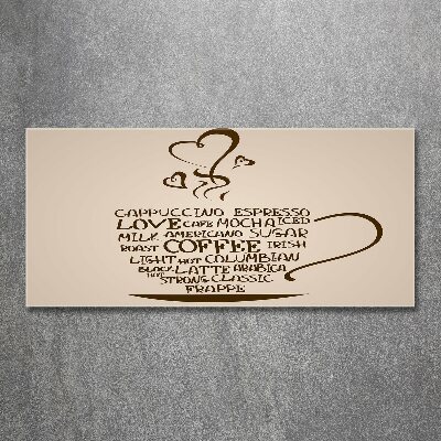 Cuadro acrílico horizontal Una taza de café