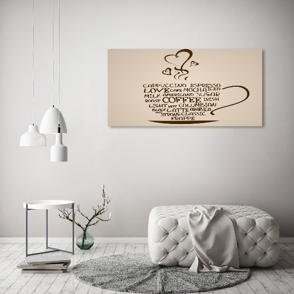 Cuadro acrílico horizontal Una taza de café