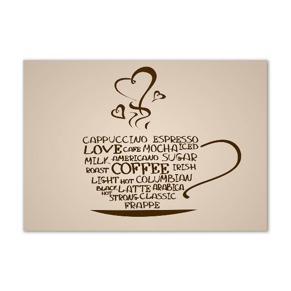 Cuadro acrílico horizontal Una taza de café