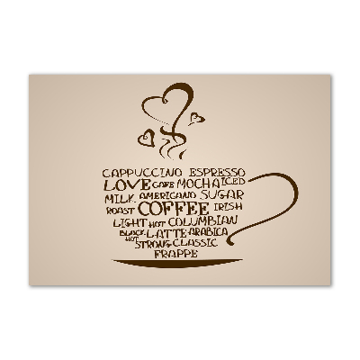 Cuadro acrílico horizontal Una taza de café