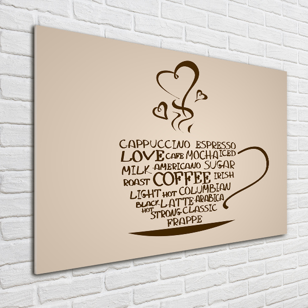 Cuadro acrílico horizontal Una taza de café