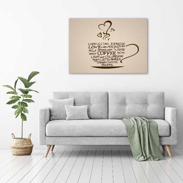Cuadro acrílico horizontal Una taza de café
