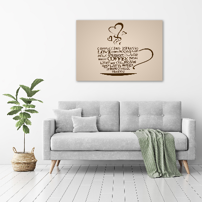 Cuadro acrílico horizontal Una taza de café