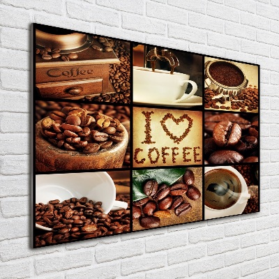 Foto en metacrilato horizontal Collage de café