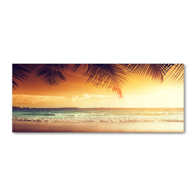 Cuadro acrílico horizontal Playa tropical