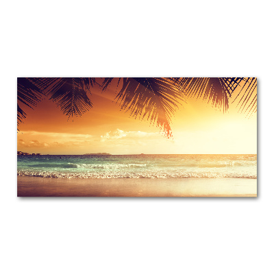 Cuadro acrílico horizontal Playa tropical