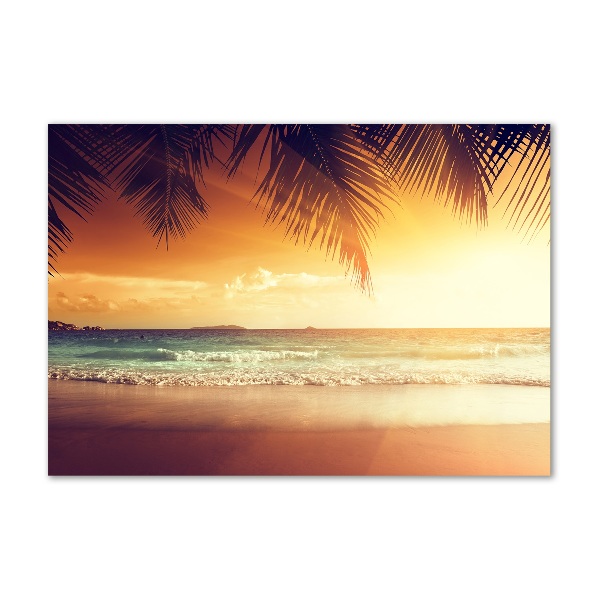 Cuadro acrílico horizontal Playa tropical