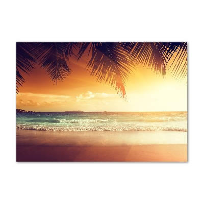 Cuadro acrílico horizontal Playa tropical