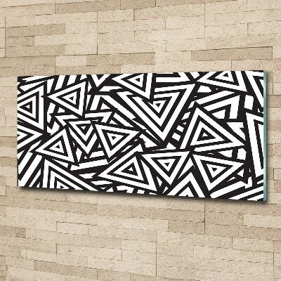 Cuadro acrílico horizontal Fondo de triángulos