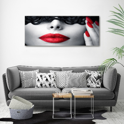 Pintura en acrílico horizontal Máscara de encaje