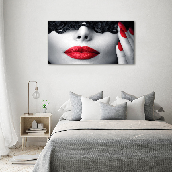 Pintura en acrílico horizontal Máscara de encaje