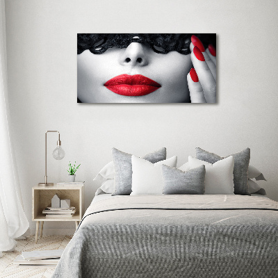 Pintura en acrílico horizontal Máscara de encaje