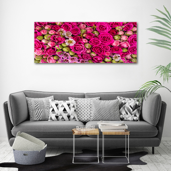 Pintura en acrílico horizontal Rosas