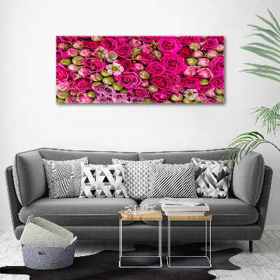 Pintura en acrílico horizontal Rosas