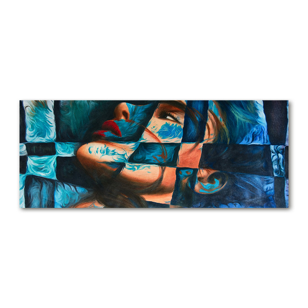 Pintura en acrílico horizontal Mujer abstracta