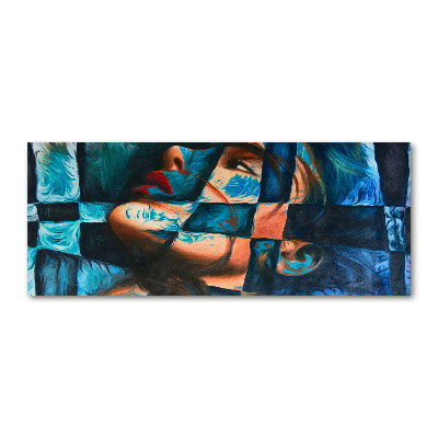 Pintura en acrílico horizontal Mujer abstracta