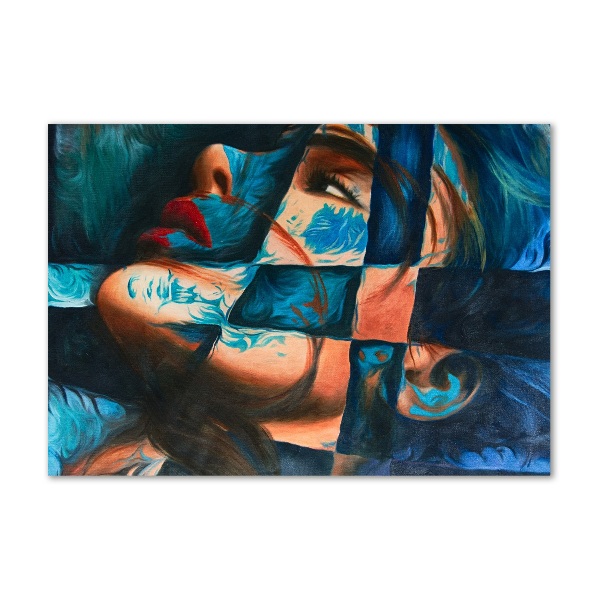 Pintura en acrílico horizontal Mujer abstracta
