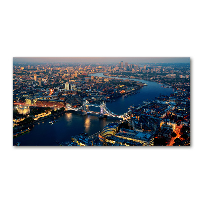 Pintura en acrílico horizontal Londres a vista de pájaro