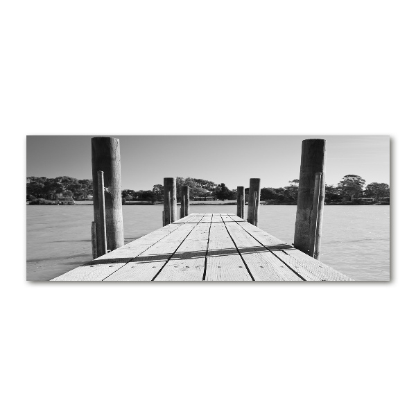 Cuadro metacrilato horizontal Muelle de madera