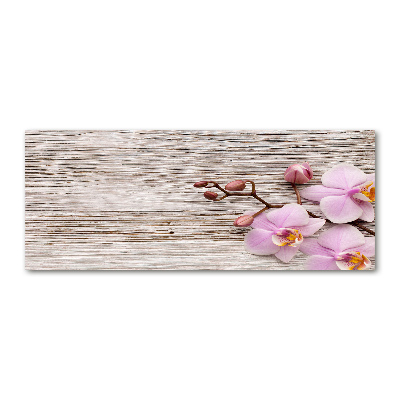 Foto en metacrilato horizontal Orquídea sobre madera