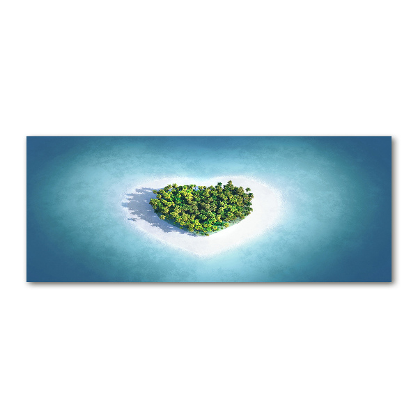 Foto en metacrilato horizontal Isla en forma de corazón