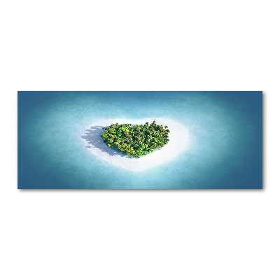 Foto en metacrilato horizontal Isla en forma de corazón