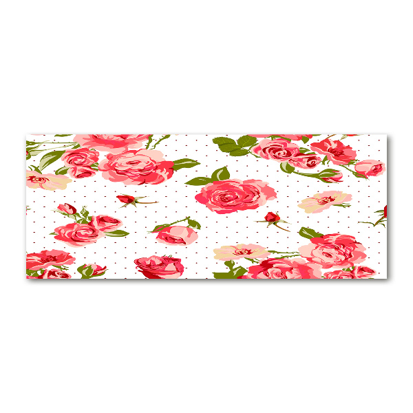 Cuadro acrílico horizontal Rosas
