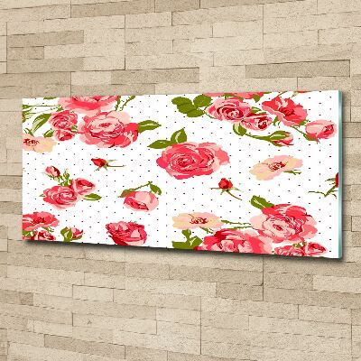 Cuadro acrílico horizontal Rosas