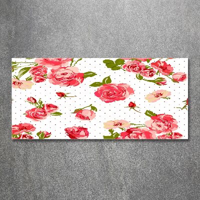 Cuadro acrílico horizontal Rosas