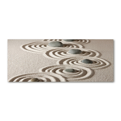 Cuadro acrílico horizontal Piedras zen arena