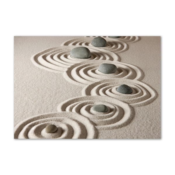 Cuadro acrílico horizontal Piedras zen arena