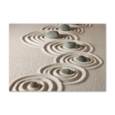 Cuadro acrílico horizontal Piedras zen arena