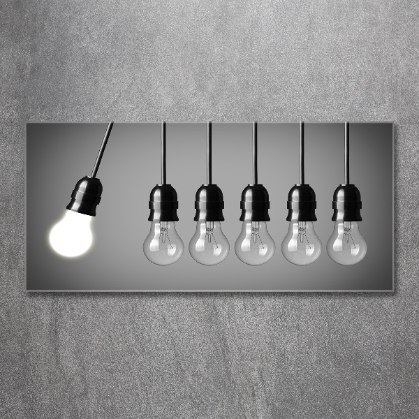 Pintura en acrílico horizontal Seis bombillas