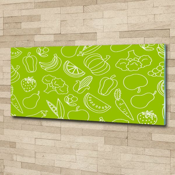 Cuadro metacrilato horizontal Frutas y verduras