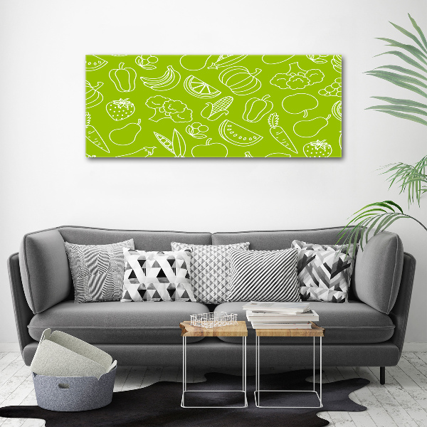 Cuadro metacrilato horizontal Frutas y verduras