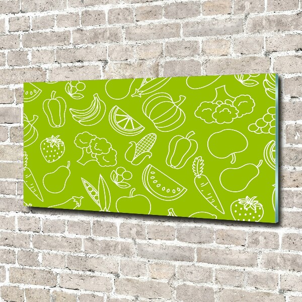 Cuadro metacrilato horizontal Frutas y verduras