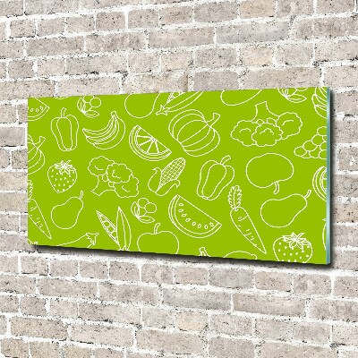Cuadro metacrilato horizontal Frutas y verduras