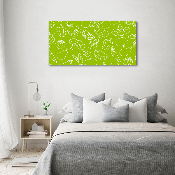 Cuadro metacrilato horizontal Frutas y verduras