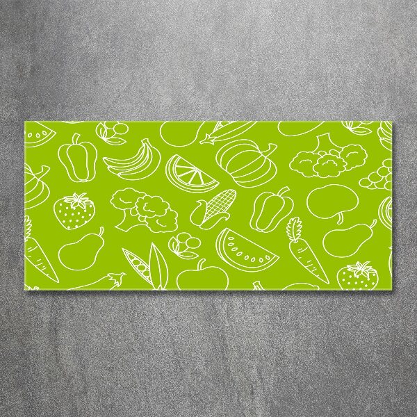 Cuadro metacrilato horizontal Frutas y verduras